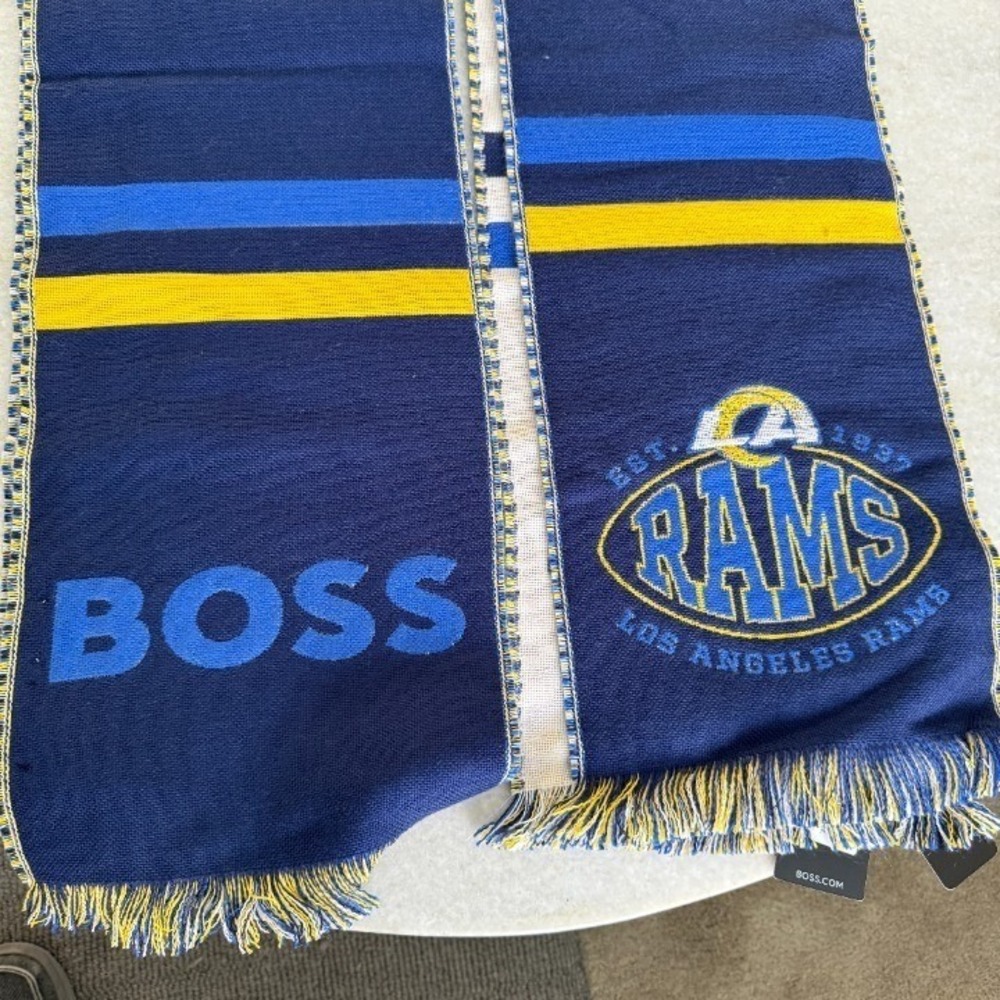 Hugo Boss X NFL RAMS Scarf, Wool-blend,‎ new with tag, Made in Italy